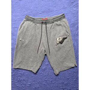 Nike NBA Oklahoma City Thunder Men's Grey‎ Sweat Shorts Size L Flawed